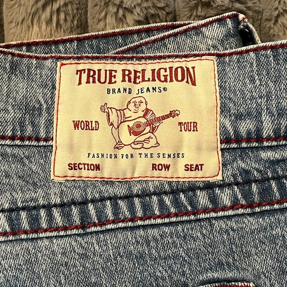 True Religion Rocco Relaxed Skinny Big T Men's Size 38 x 31 Medium Wash Jeans - Picture 6 of 15